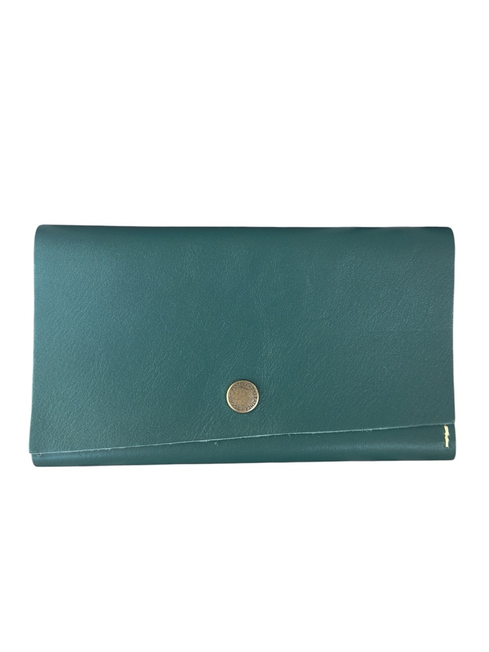 Portland Leather Goods Rancher Wallet Smooth Teal Blue Folding Clutch NEW